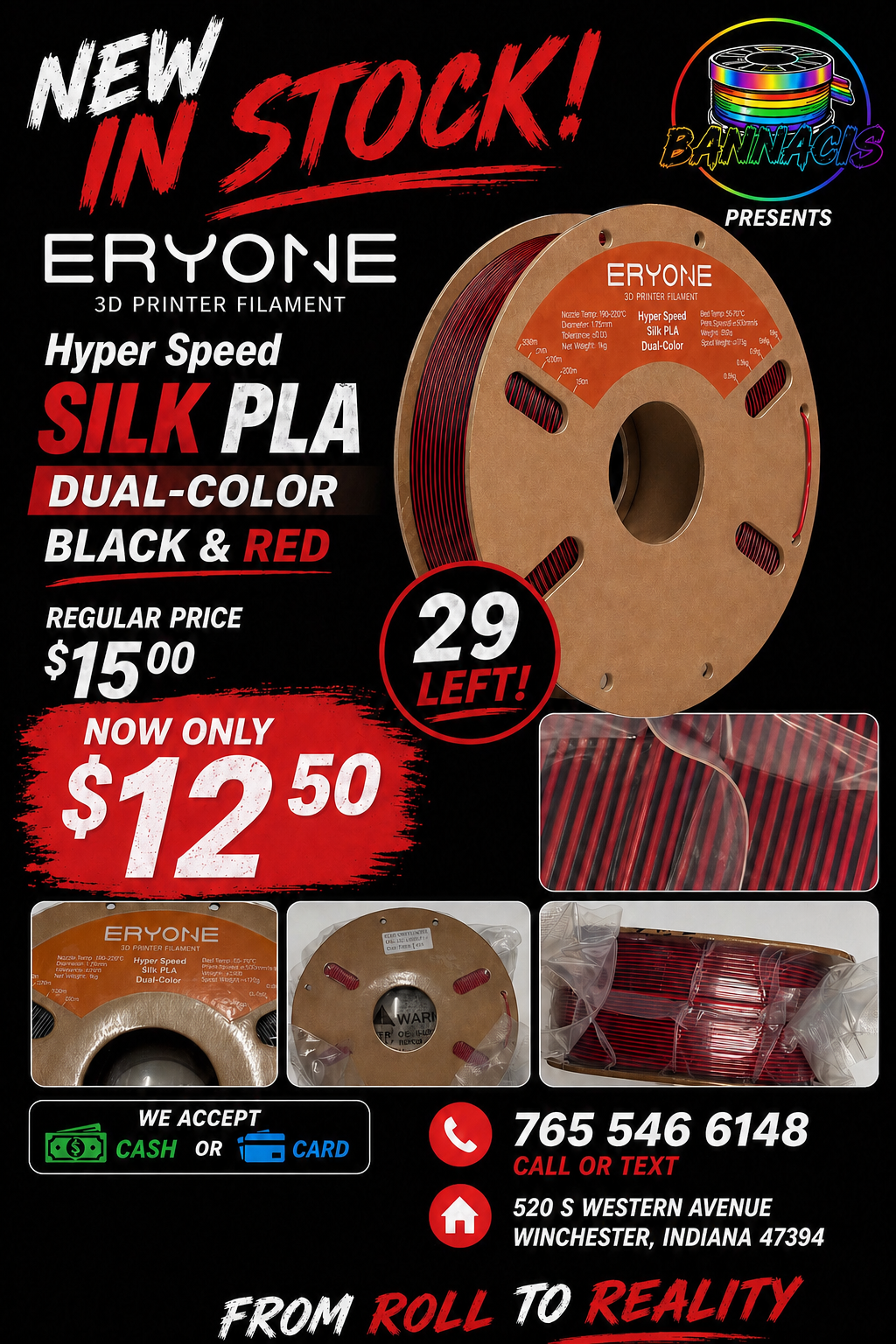 Eryone Black & Red Dual Silk Pla
